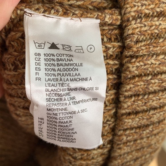 H&M Thick Mock Neck Cotton Long Sleeve Knit Sweater sz L - Picture 4 of 5